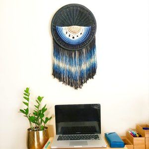 Boho Macrame Dip Dyed Wall Hanging